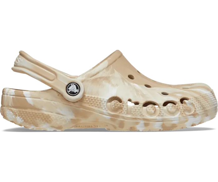 

Сабо Baya с мраморной отделкой Crocs мужские, цвет Chai / Multi