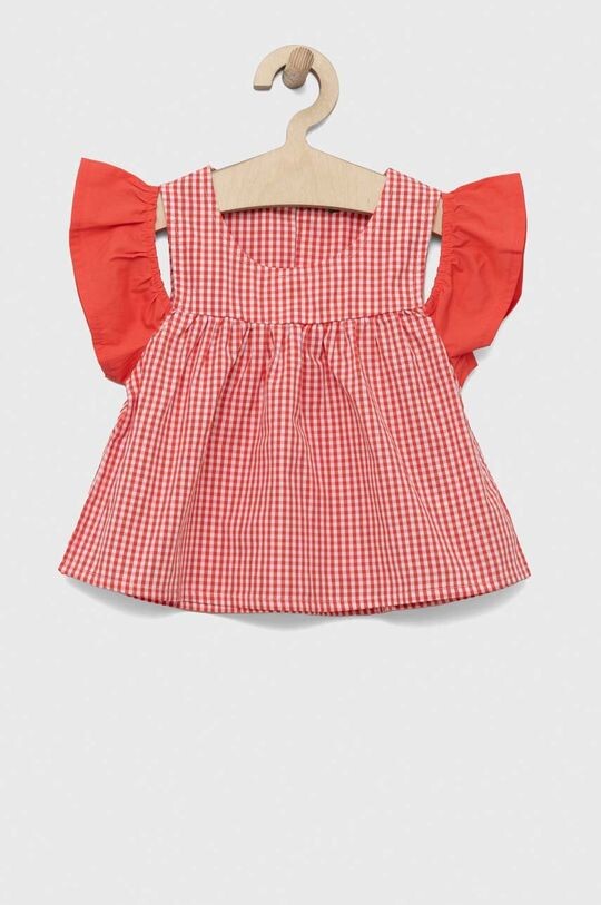 

Детская хлопковая блузка United Colors of Benetton, красный