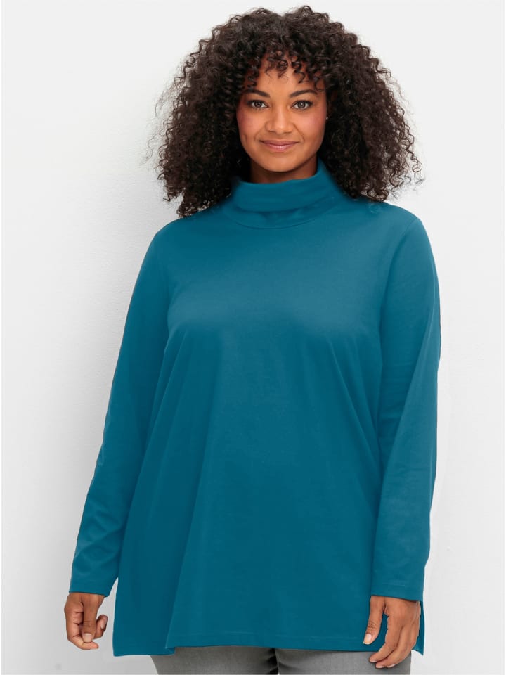 

Sheego Водолазка цвета топаза