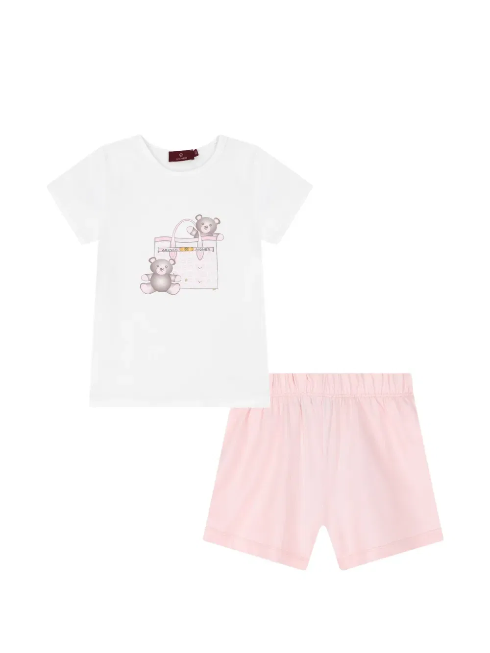 Пижамный комплект с логотипом Aigner Kids, белый
