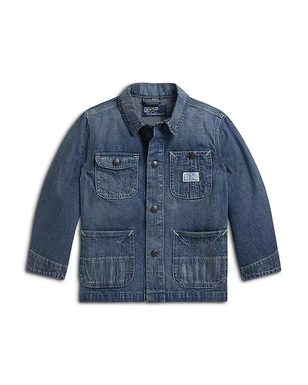 Джинсовая куртка в стиле милитари - для маленького ребенка Ralph Lauren, Blue