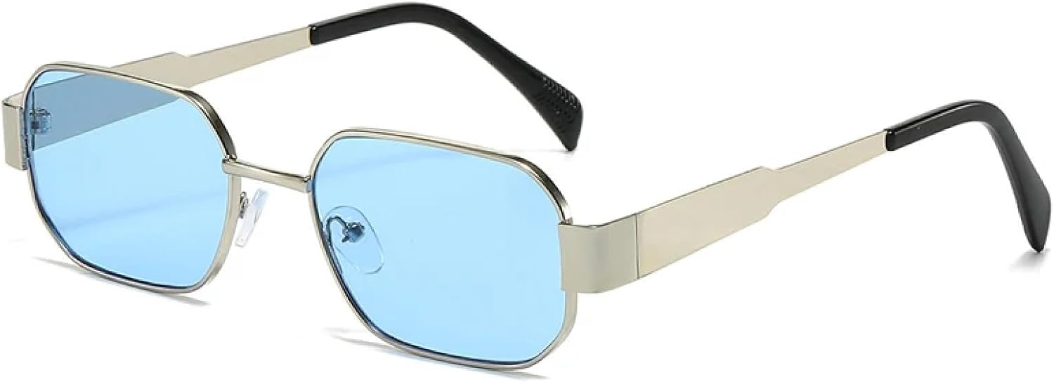 

Солнцезащитные очки с защитой от УФ-излучения UV400 | Металлическая оправа, женские, прозрачные линзы конфетного цвета, для занятий спортом на открытом воздухе и вождения DSVIGF, Silver Blue