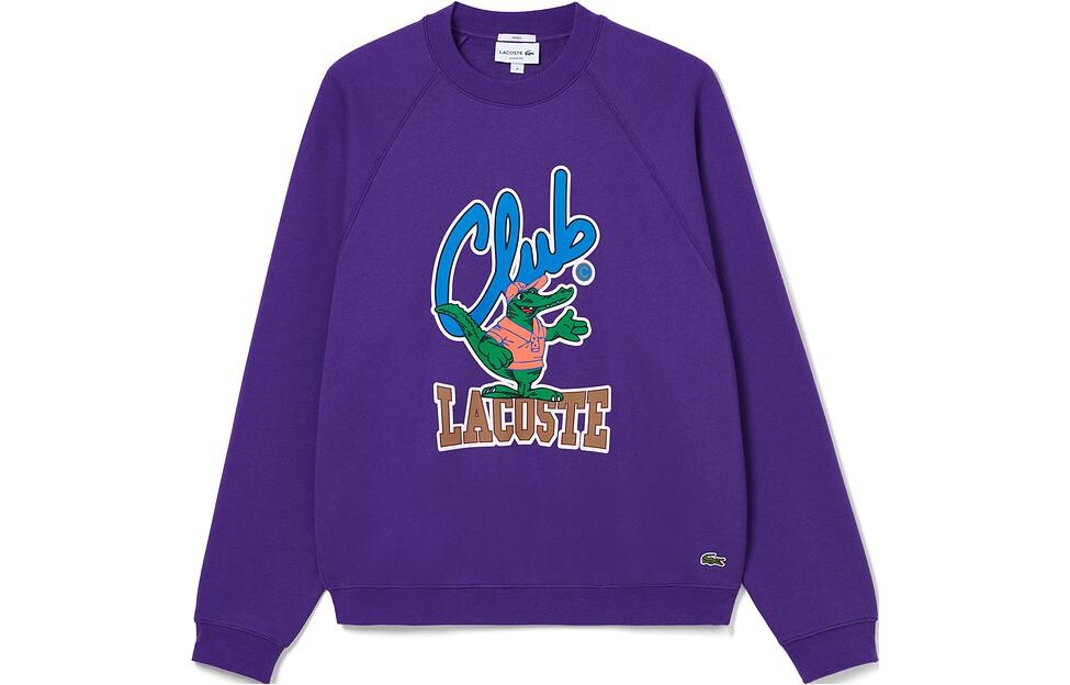 

Свитшот из джерси с графическим принтом Lacoste, серый