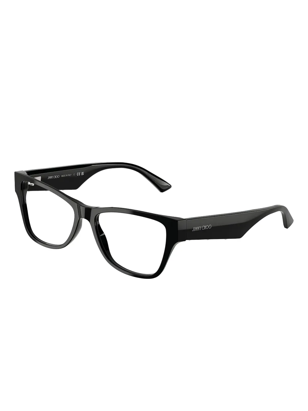 

Очки в прямоугольной оправе с логотипом Jimmy Choo Eyewear, черный