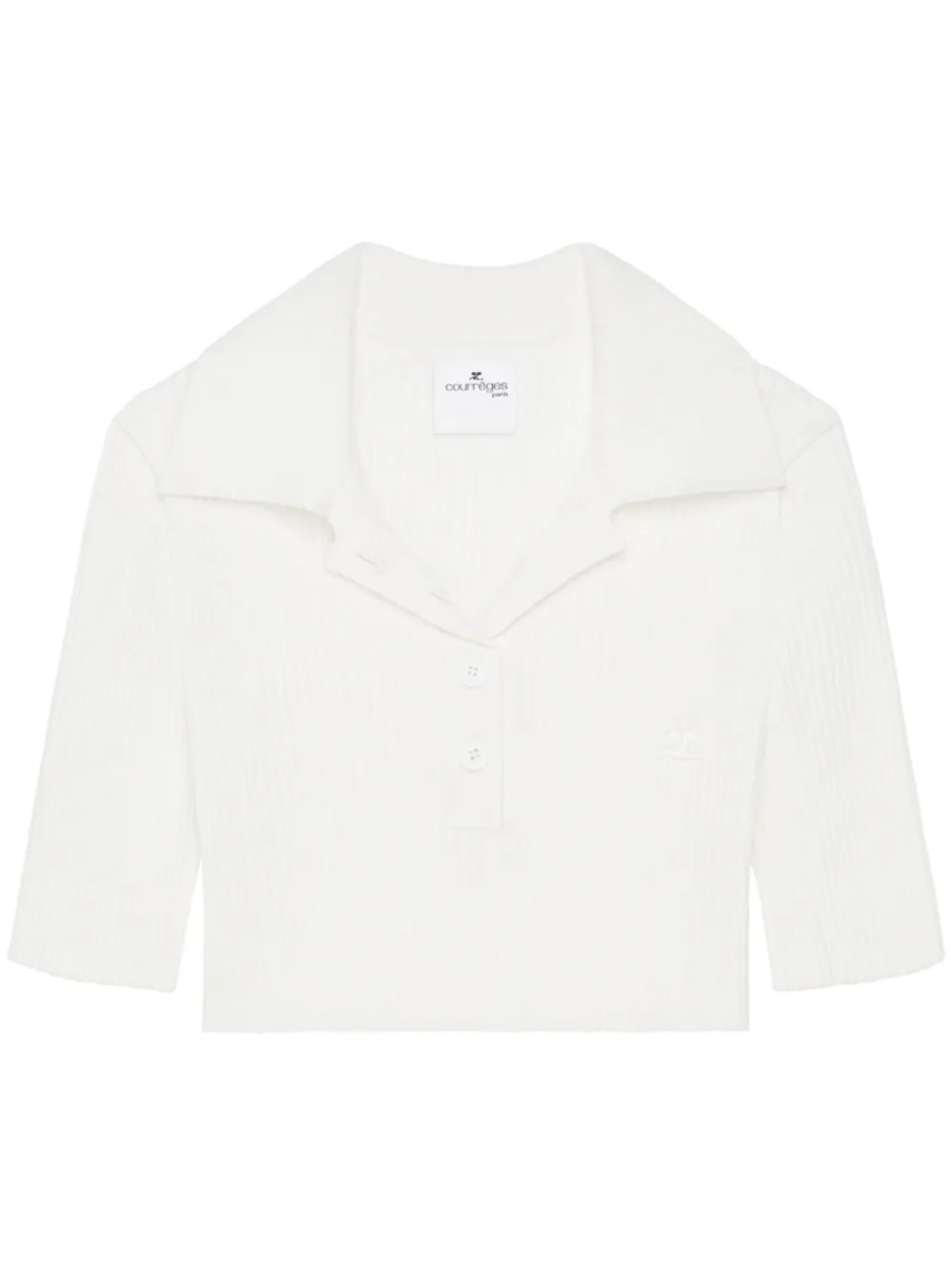 

Укороченная рубашка поло Courrèges, белый