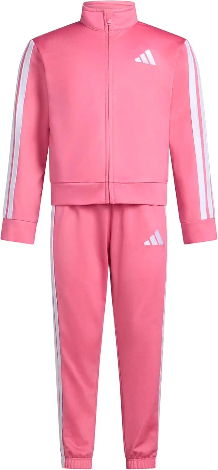 Детский спортивный костюм adidas куртка и брюки, Pink — фото 2