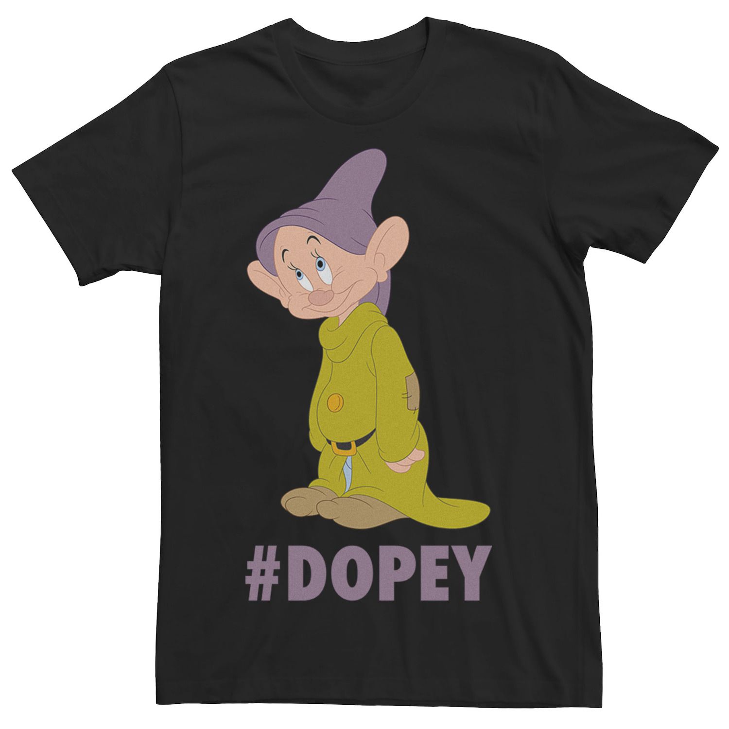 

Мужская футболка Snow White Dopey с хэштегом и портретом Disney