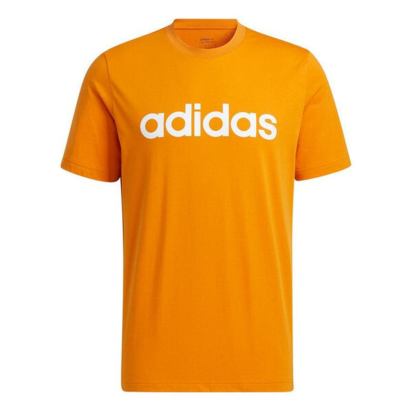 

Футболка men's neo ce logo tee logo printing sports round neck short sleeve orange t-shirt Adidas, оранжевый