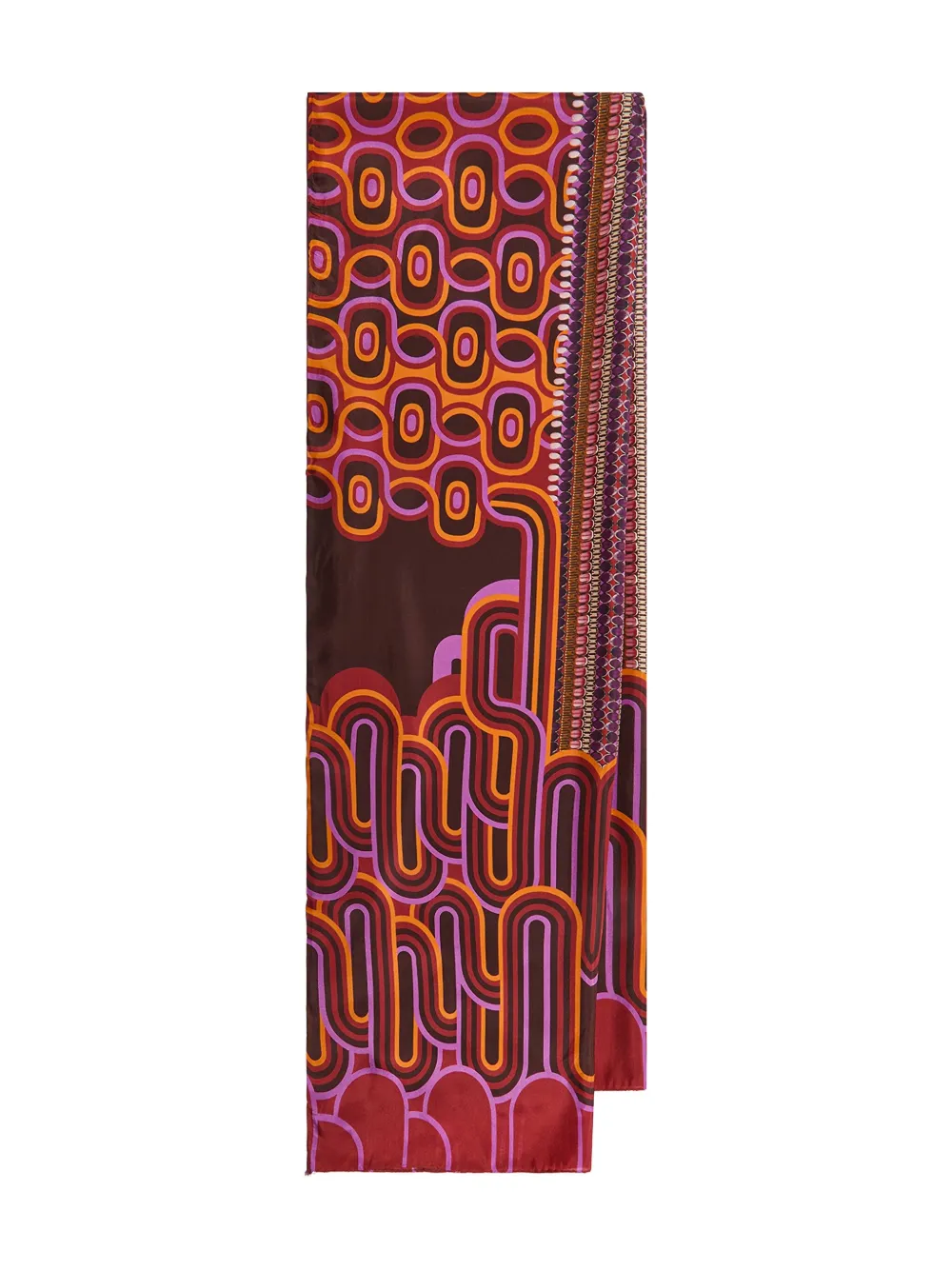 

Шарф с геометричным узором Maliparmi, коричневый