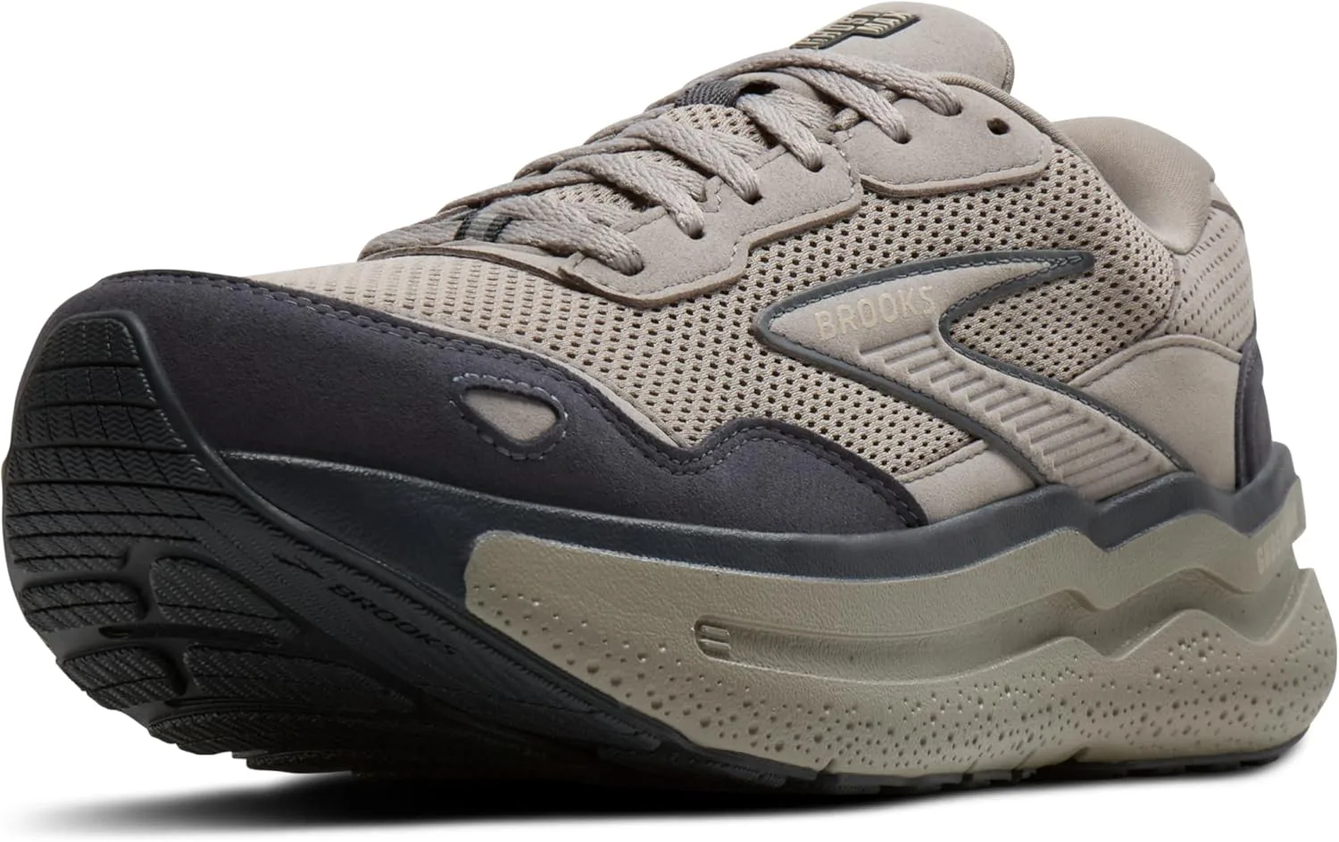 Мужские кроссовки Brooks Ghost Max из замши и кожи нейтральной модели для бега и ходьбы