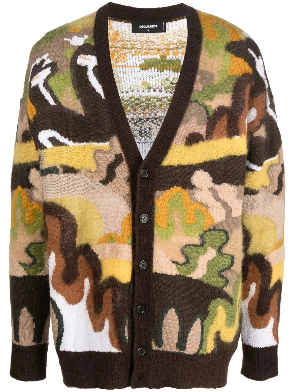 

Кардиган Gouache с графичным принтом DSQUARED2, коричневый