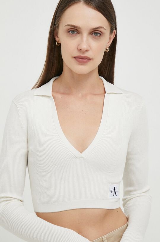 

Лонгслив Calvin Klein Jeans, бежевый