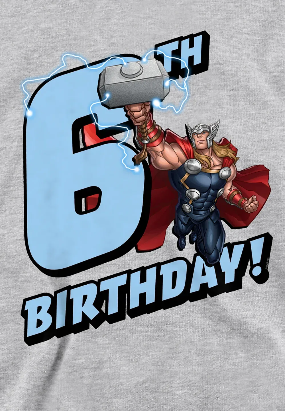 Детский худи Marvel Thor, хлопок/полиэстер, серый — фото 2