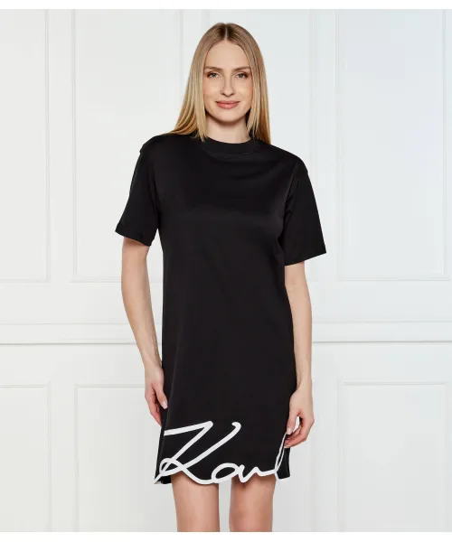 

Платье с фирменным подолом Karl Karl Lagerfeld, черный
