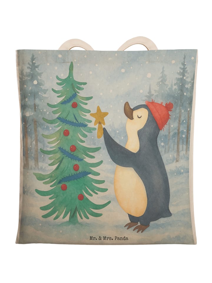 

Mr. & Mrs. Panda Сумка для покупок, пингвин, дизайн рождественской елки без белого цвета