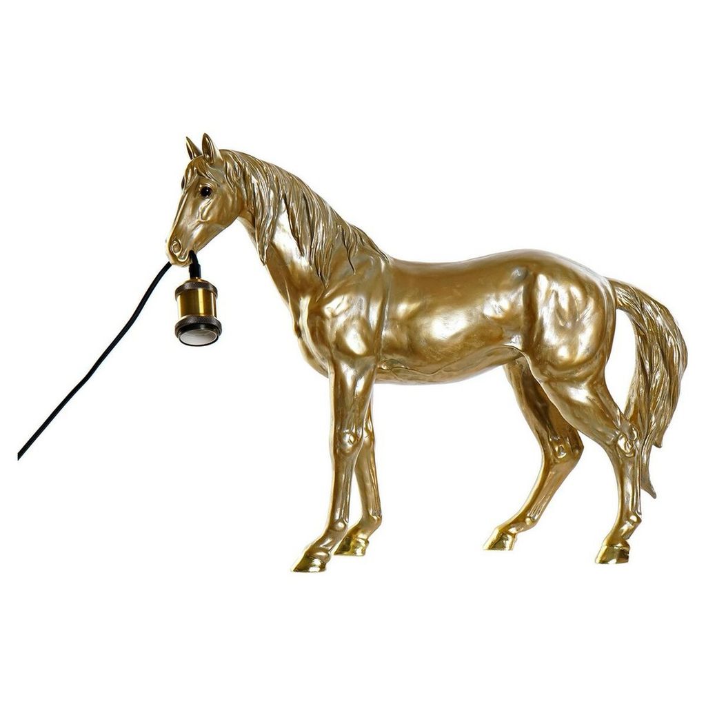 

Настольная лампа DKD Home Decor Resin 25Вт 220 В Golden Horse (59,5 x 16,5 x 47 см), золото