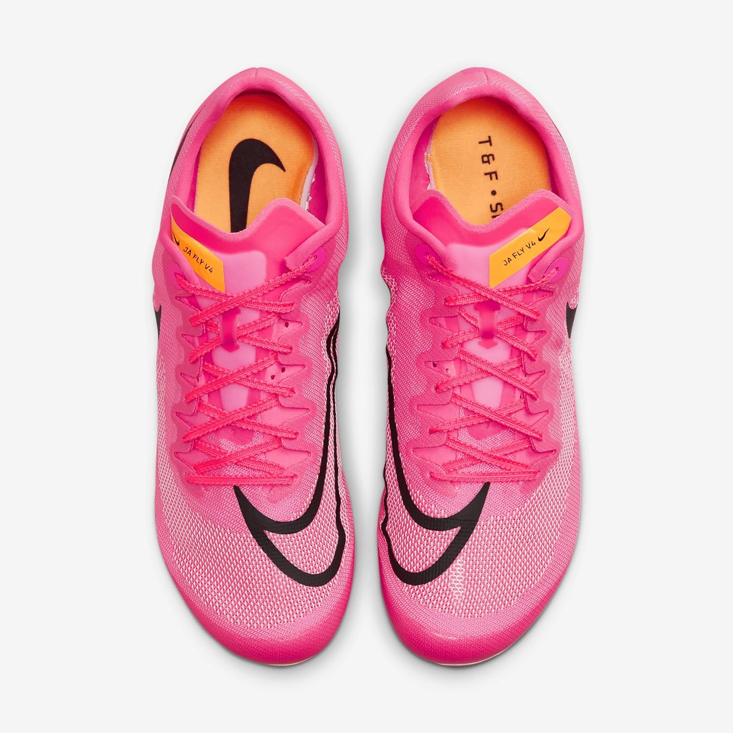 Бутсы Nike Unisex JA Fly 4 (400 - гоночный синий/белый-оранжевый), Hyper Pink/Black-Laser Orange — фото 4