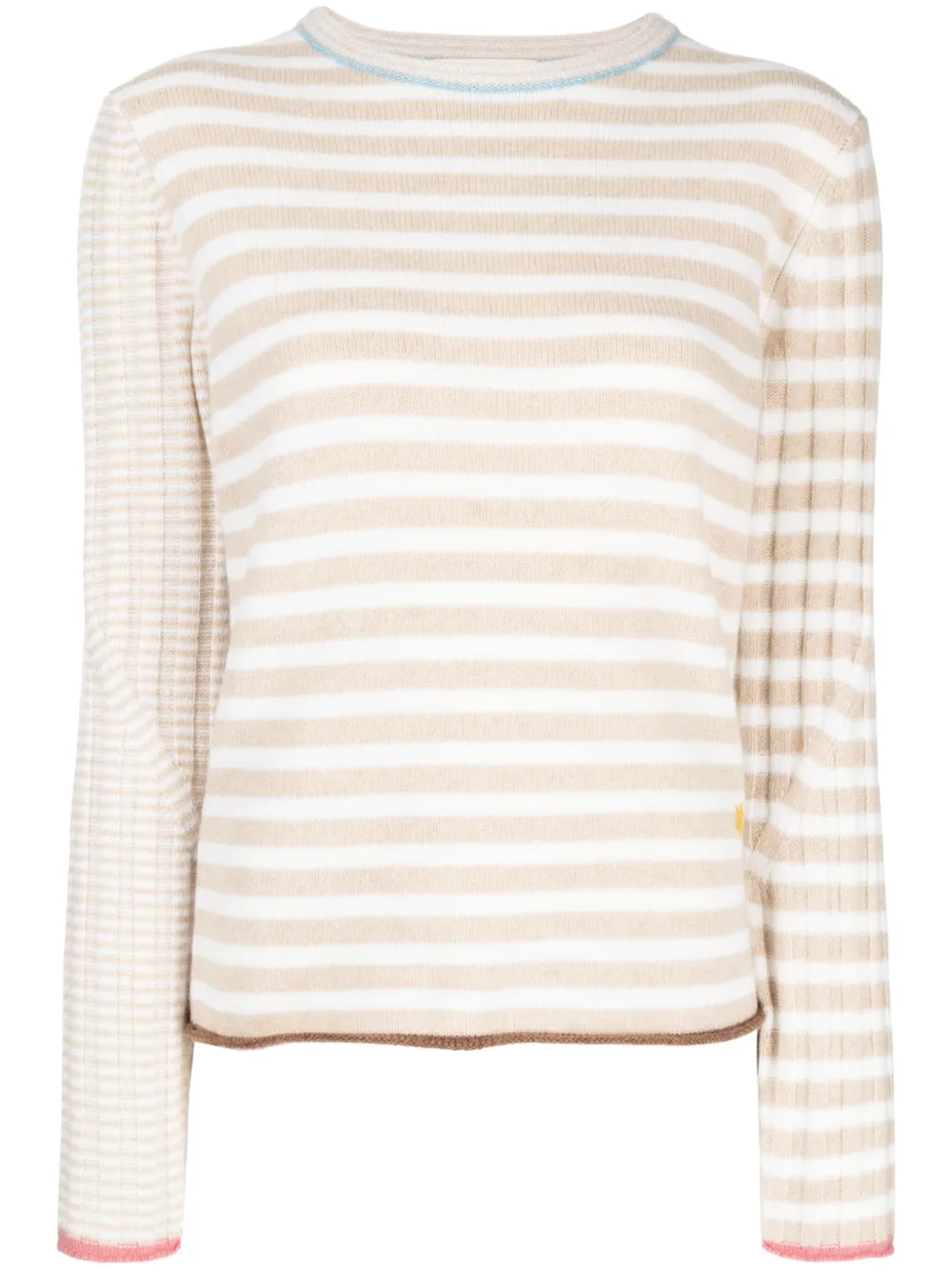 

Полосатый джемпер с длинными рукавами YANYAN KNITS, нейтральный
