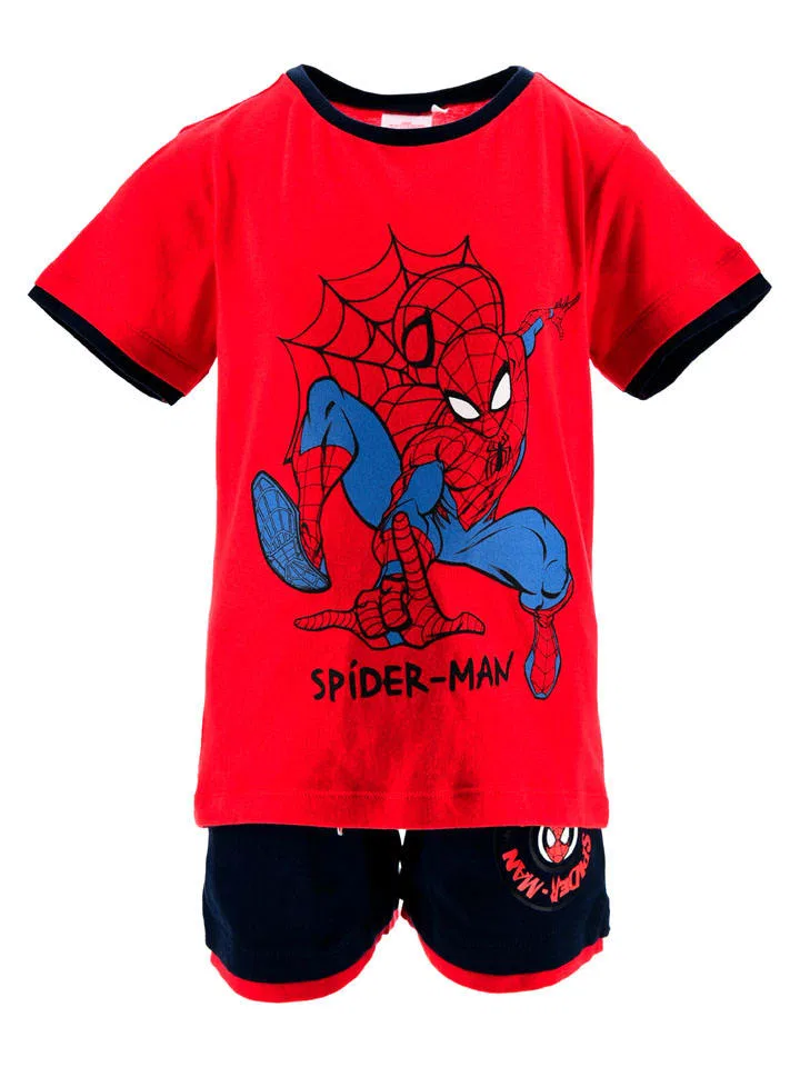 Детский костюм с принтом Spiderman, красный, темно-синий