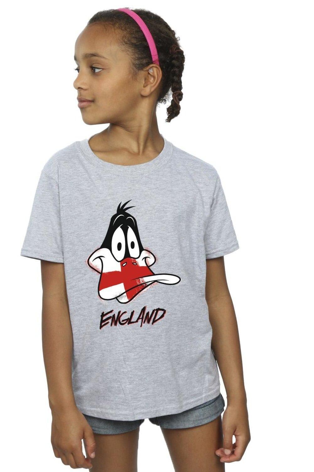 

Хлопковая футболка Daffy England Face Looney Tunes, серый