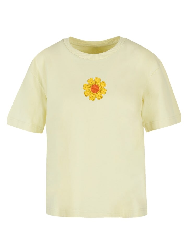 

Футболка emoji couture Ladies Everyday Tee Golden diamonds flower orange center, цвет softyellow