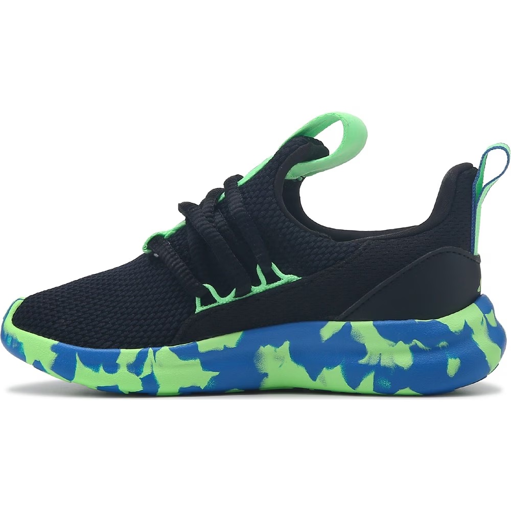 Детские туфли Adidas lite racer adapt 7.0 slip on для маленьких/больших детей, черный/зеленый/синий — фото 3