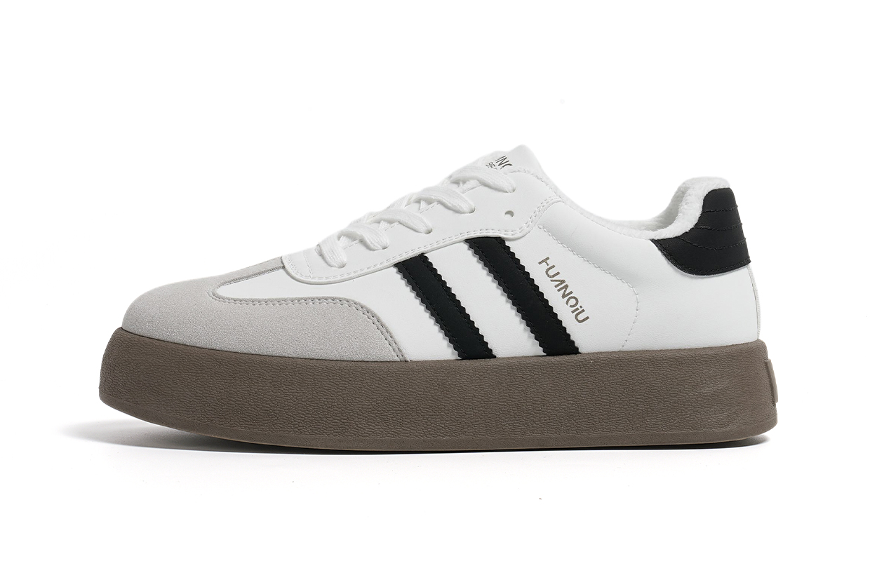 

Абразивостойкие дышащие низкие скейтерские кроссовки для мужчин с эффектом увеличения роста HUANQIU, белый