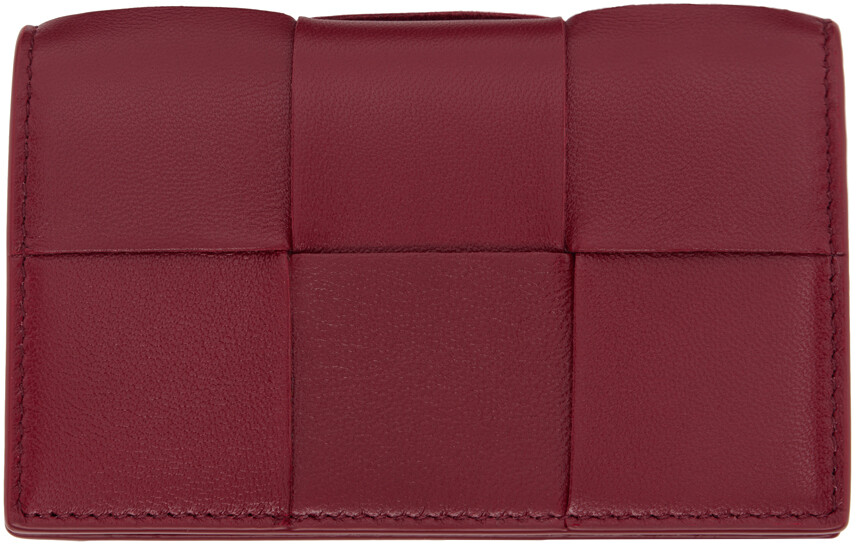 

Визитница с красной кассетой Bottega Veneta