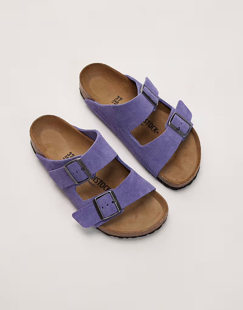 Сандалии Birkenstock Arizona фиолетового цвета — фото 4