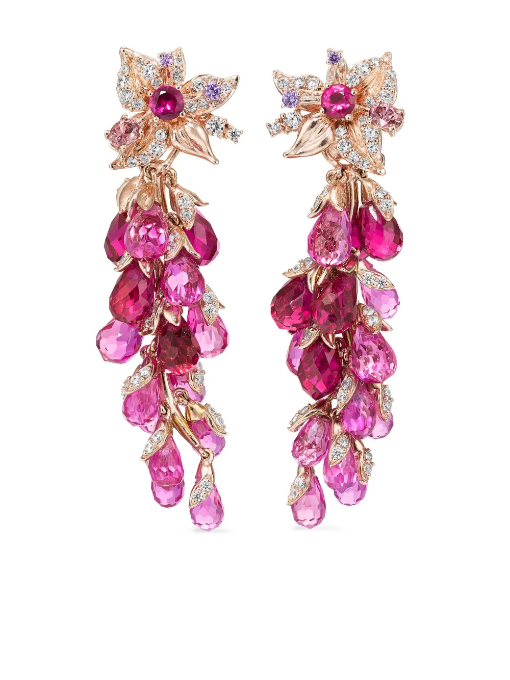 

Серьги Coralbell из розового золота с камнями Anabela Chan, розовый