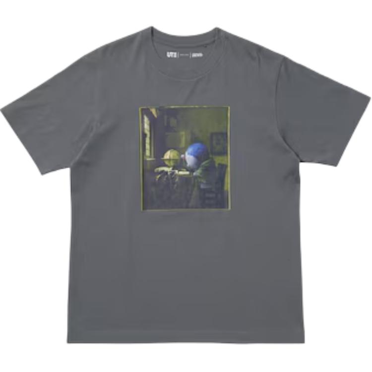 

Doraemon X Louvre, Collaboration SS25 Футболка Unisex UNIQLO, серый