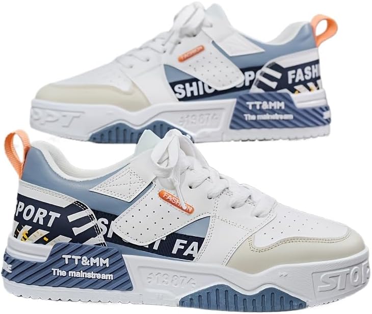 

Мужская обувь Hhhchpm низкие кеды на шнуровке, удобные, стильные, для повседневной носки и скейтбординга, кроссовки для мужчин, синий