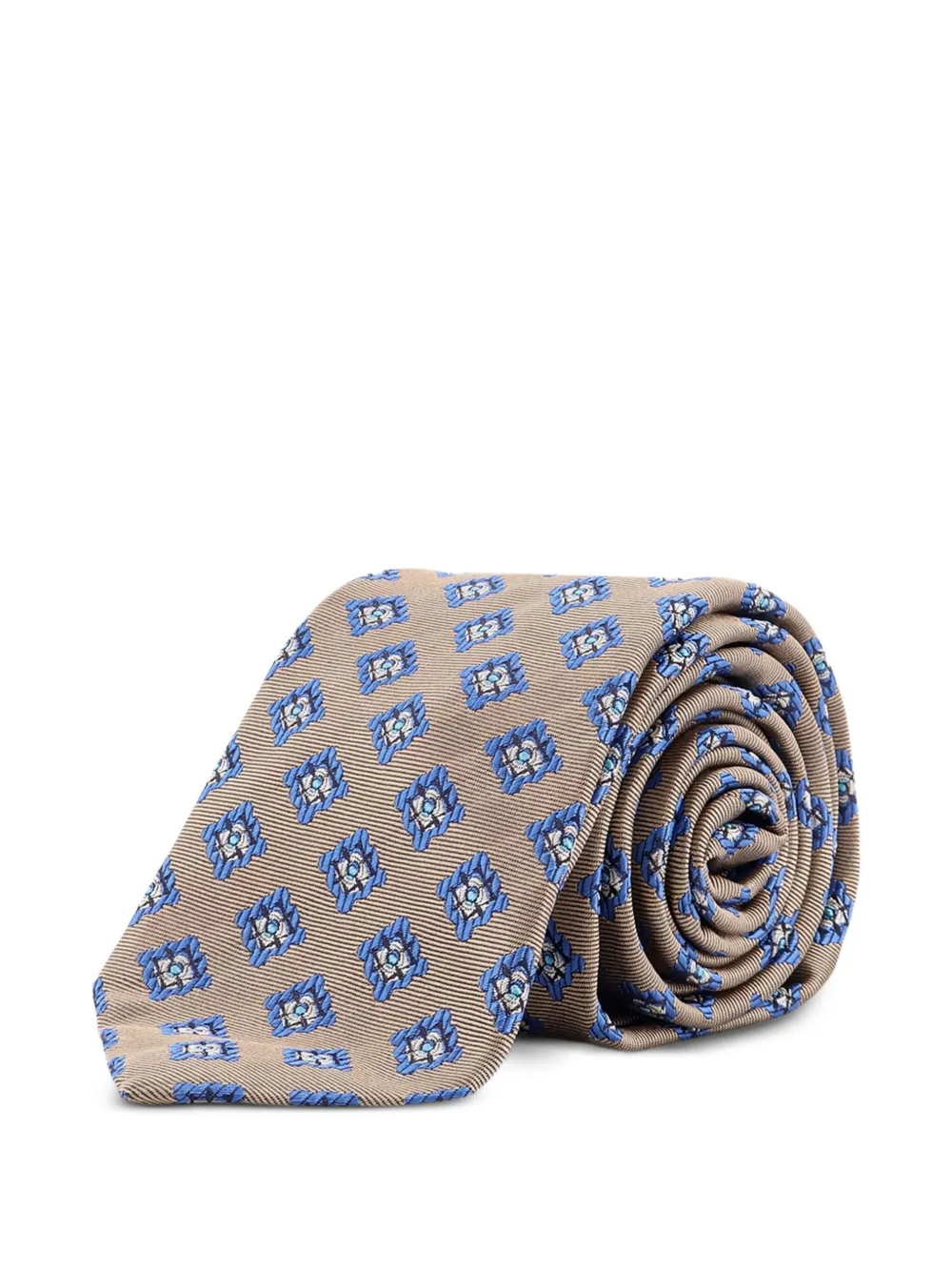 

Шелковый галстук Kiton, коричневый