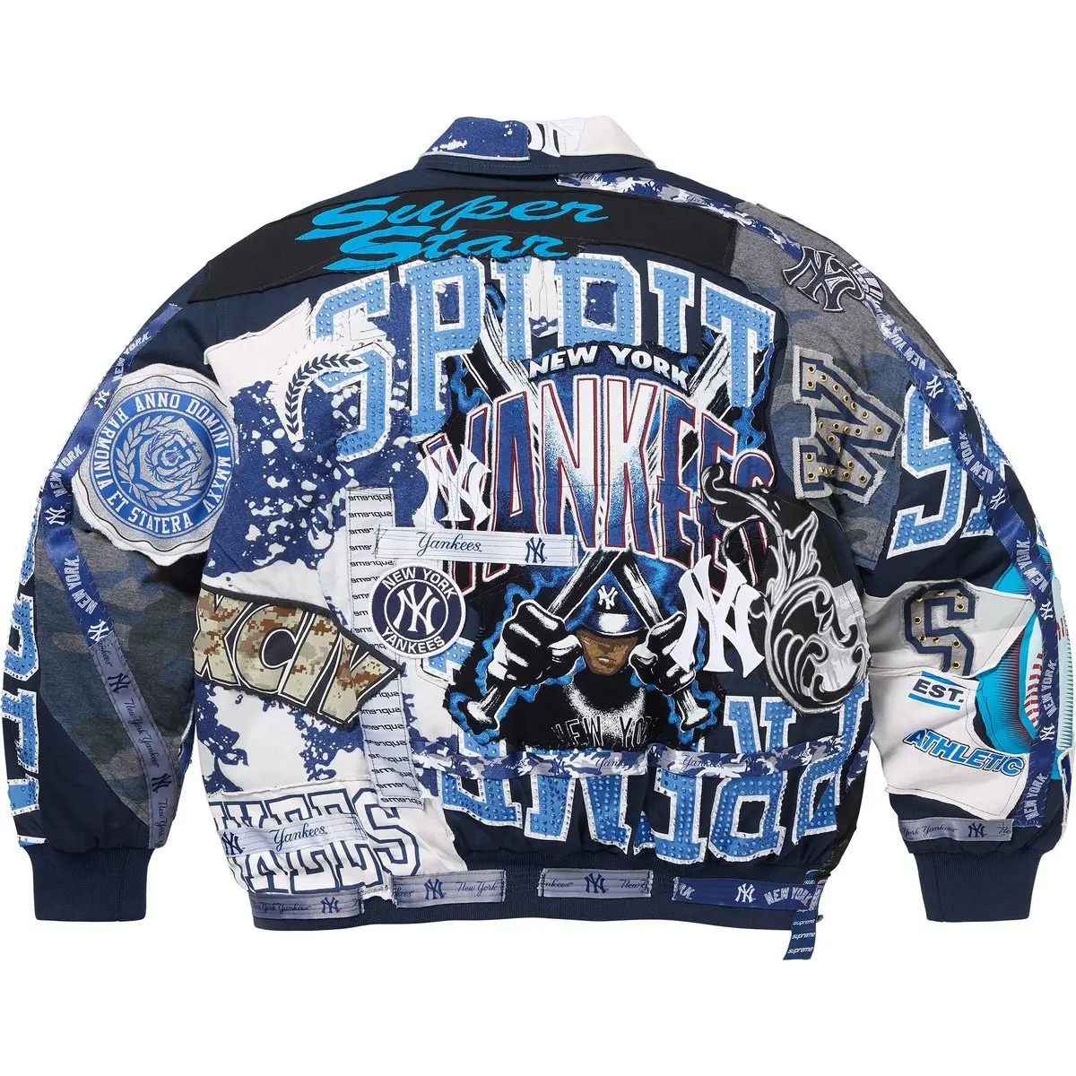 Jeff Hamilton New York Yankees FW25 WEEK17 Варсити куртка Supreme, multicolor/multicolor — фото 2