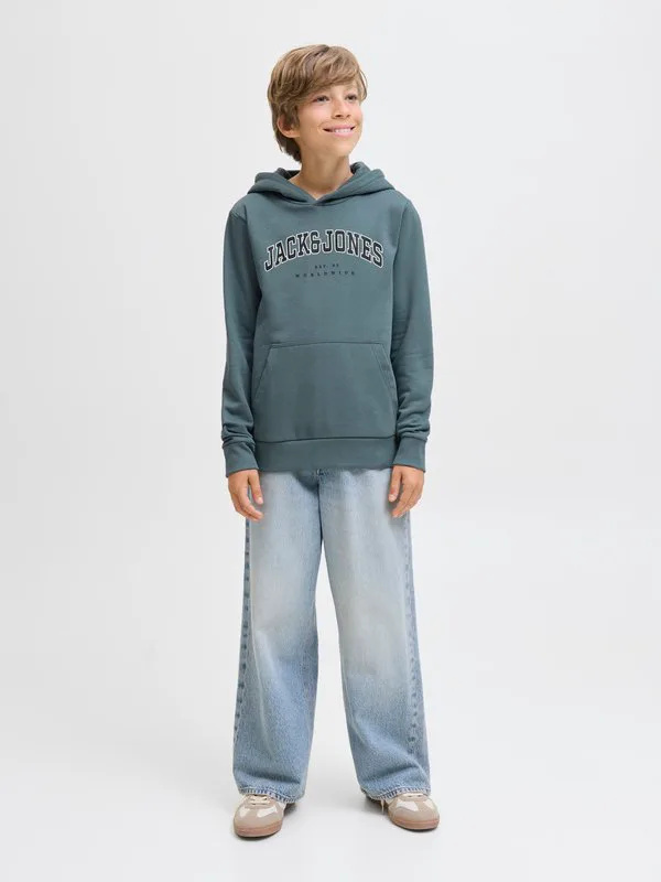 Худи jjecaleb в университетском стиле Jack & Jones Junior, Stormy Weather — фото 2