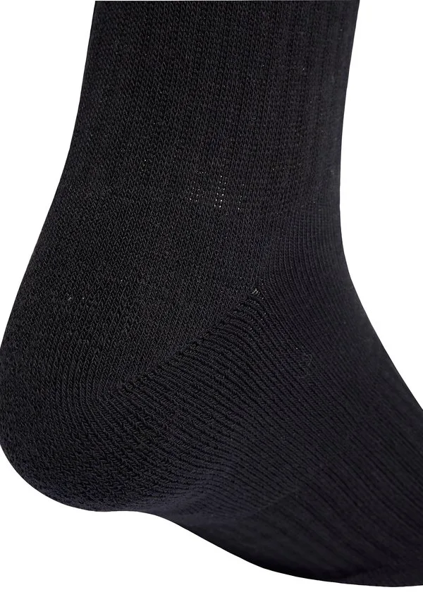 Унисекс спортивные носки с тремя полосками, мягкие, 6 пар. Adidas Performance, Black — фото 4