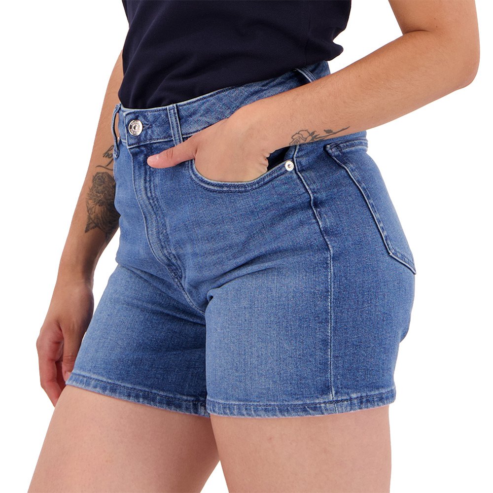 

Шорты Tommy Hilfiger W40212 Straight Fit High Waist Denim, синий