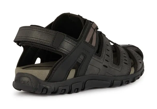 Сандалии Geox "UOMO SANDAL STRADA C", летняя обувь, обувь на липучке, уличные сандалии, с кожаной стелькой, коричневый — фото 2