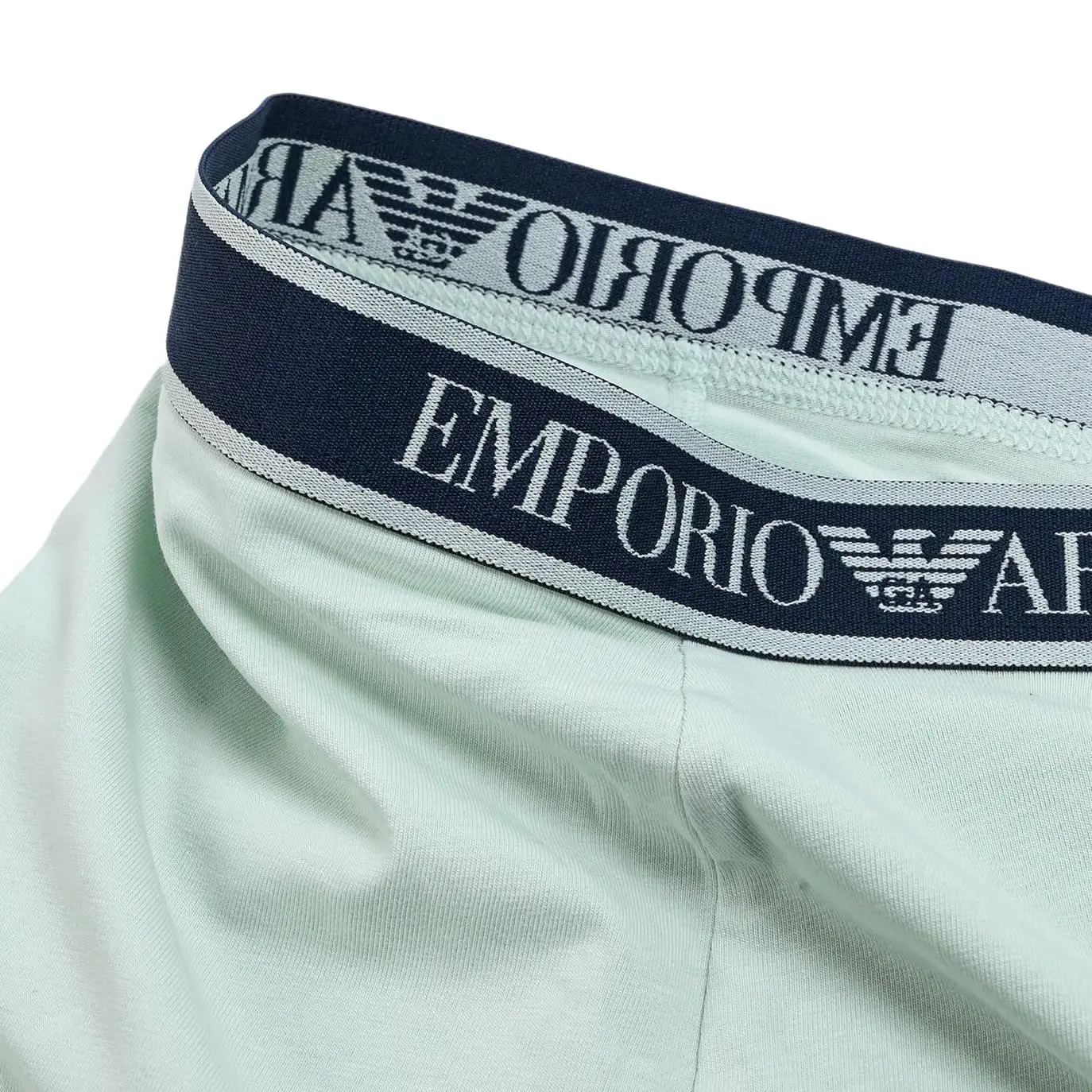 Мужские трусы, комплект из 3 штук Emporio Armani, 3 pack (зеленый+синий+розовый) — фото 2