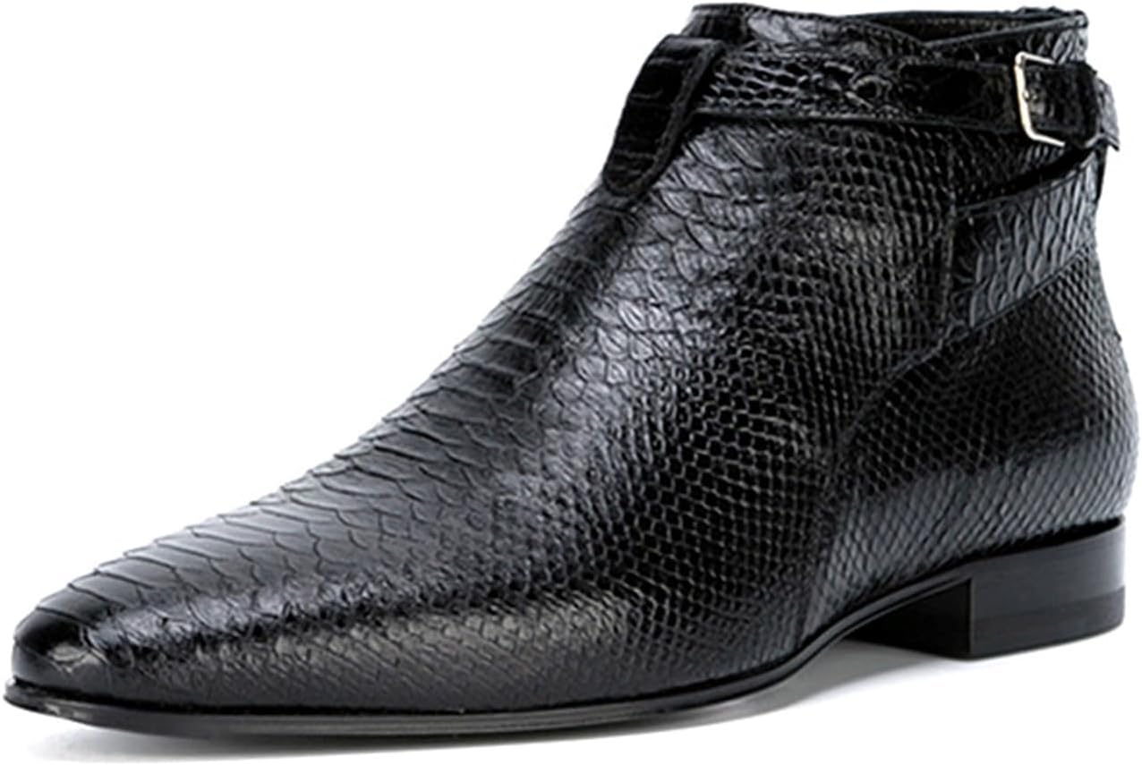 

Мужские ботинки Santimon Jodhpur Chelsea до щиколотки, из натуральной кожи с пряжкой, чукка с мягкой стелькой для бизнеса, офиса, свадьбы, повседневного стильного образа, черный