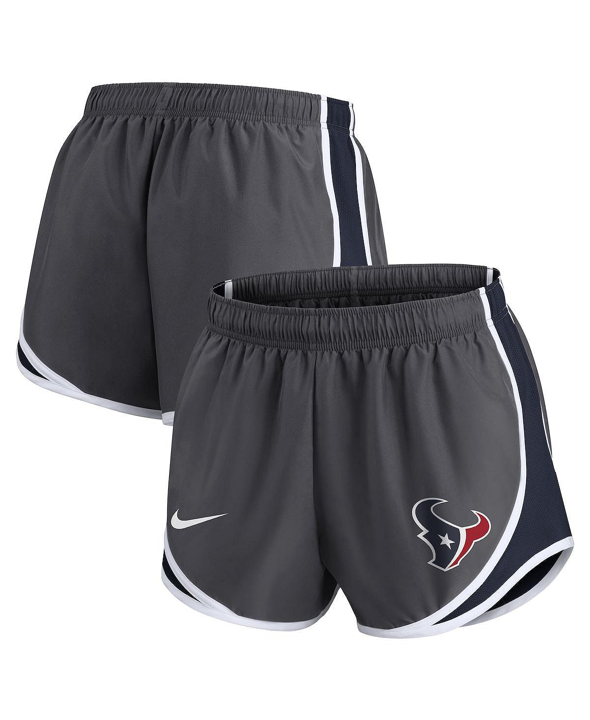 

Женские темно-серые шорты Houston Texans Logo Performance Tempo Nike