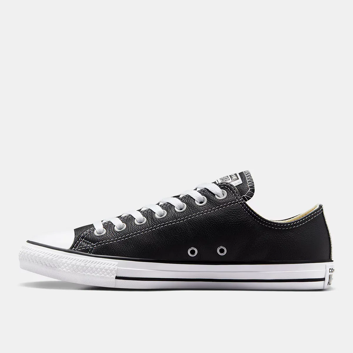 Converse Chuck Taylor All Star Low кожаные унисекс повседневные кеды, черный — фото 4