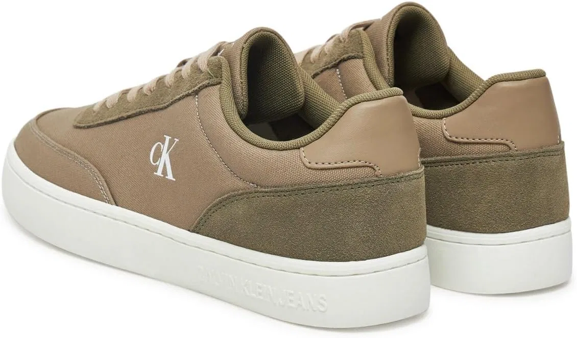 Кроссовки Calvin Klein Herren Cupsole Classic Canvas Low Top Calvin Klein Jeans, Green Weathered Teak Mermaid Eggshell — фото 4