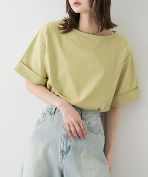 

Футболка с коротким рукавом, с отворотом SENSE OF PLACE by URBAN RESEARCH, желтый