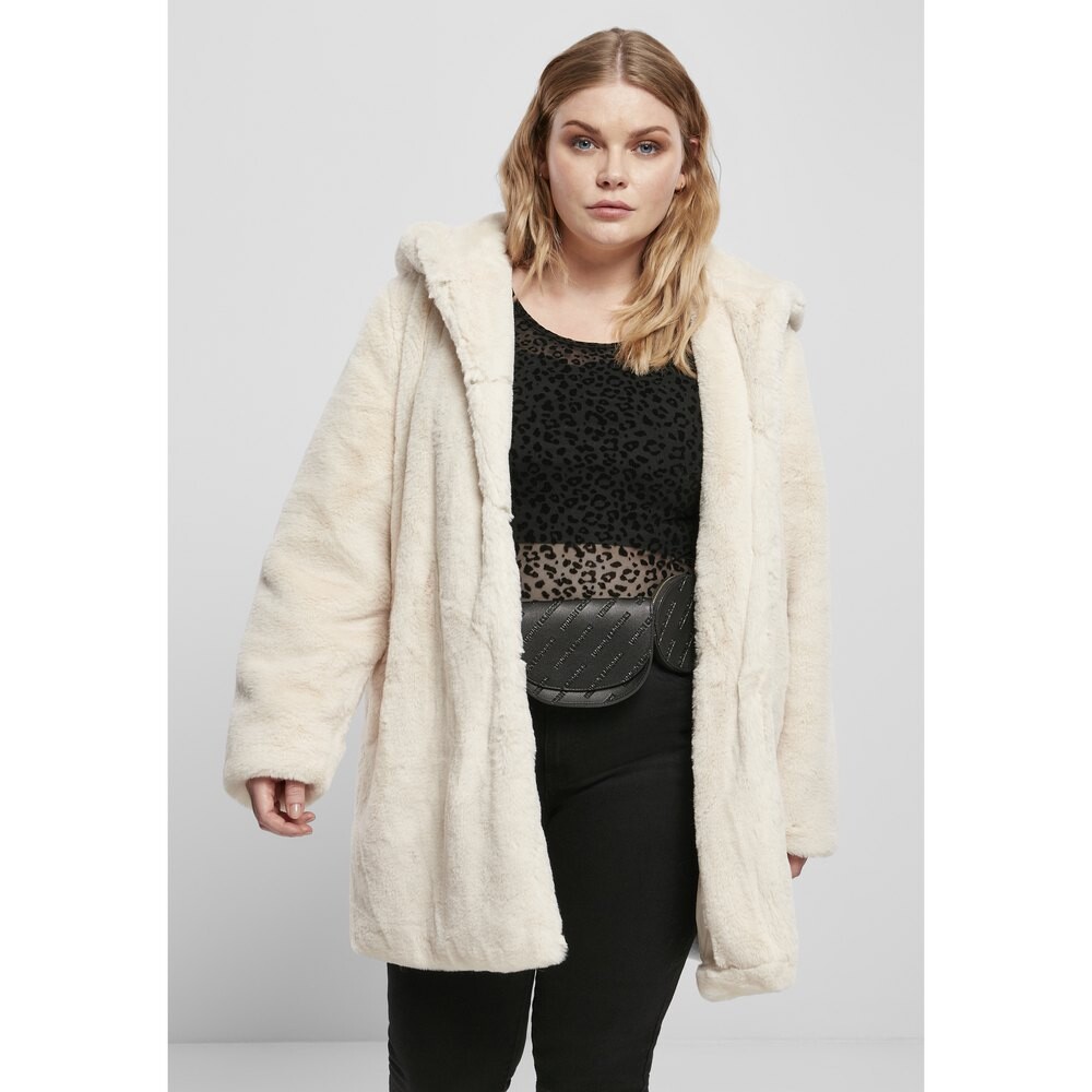 

Пальто Urban Classics Hooded Jacket Teddy, белый