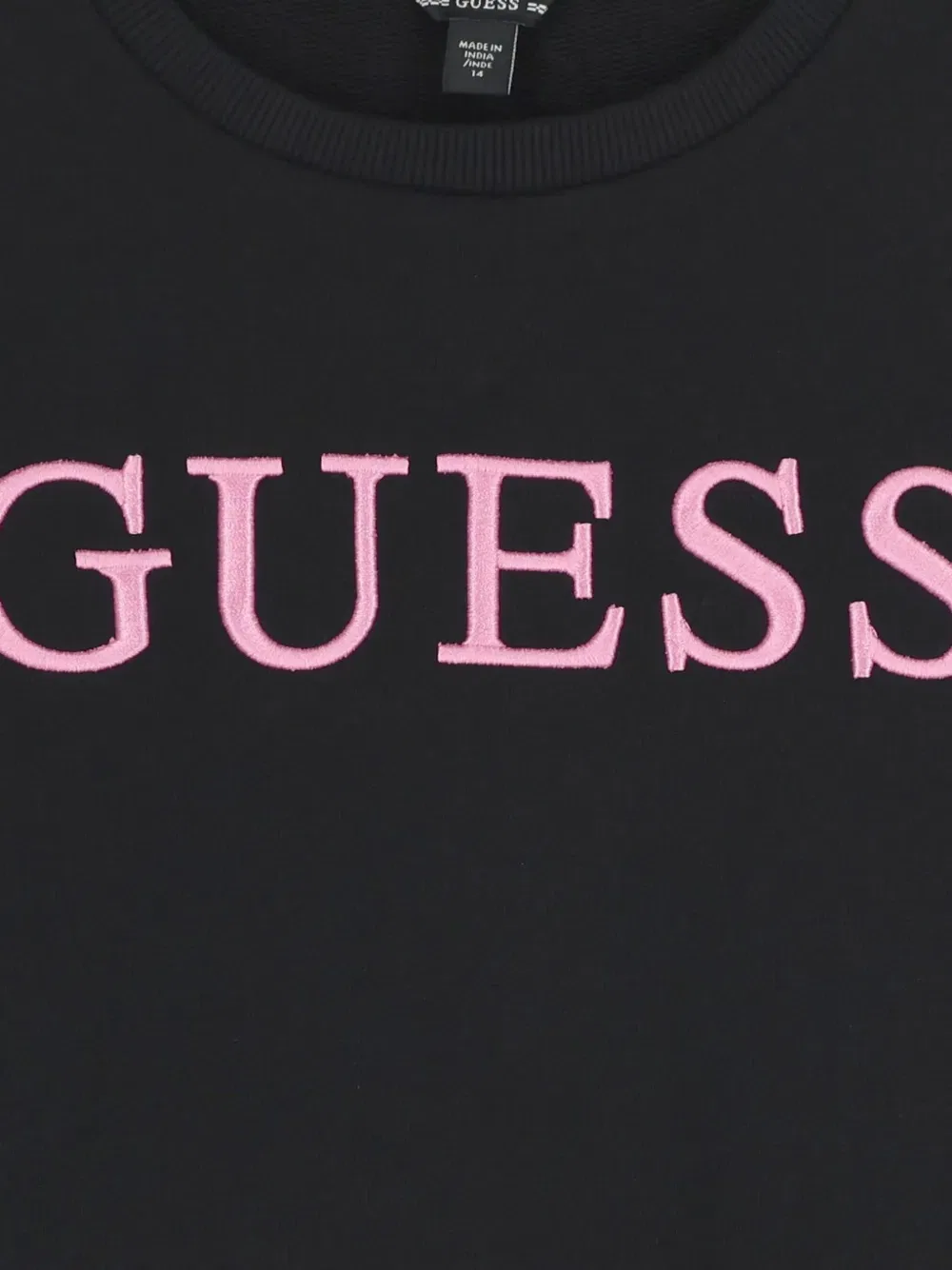 Толстовка с вышитой ребристой отделкой Guess Usa, черный — фото 3