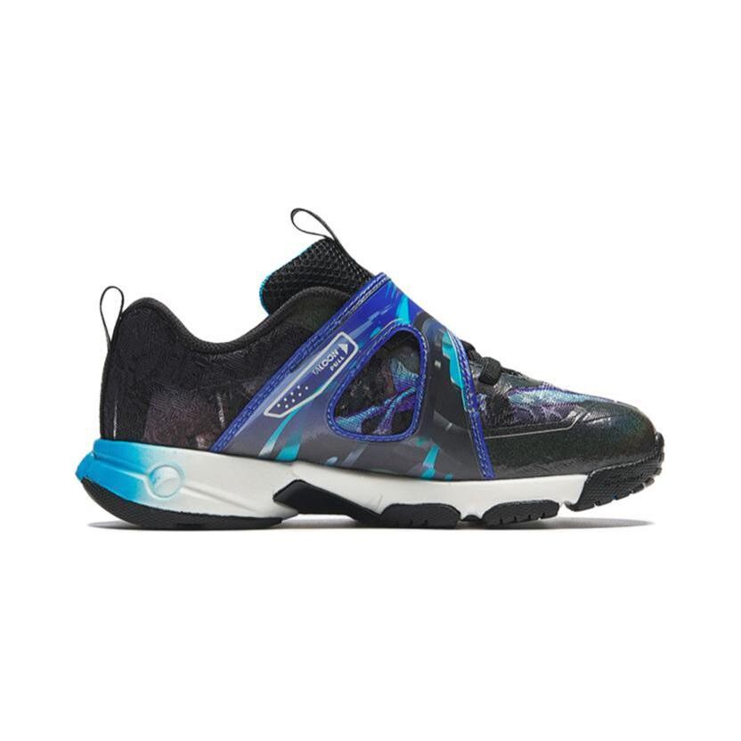 Кроссовки Flying Knight Kids PS Low-top Black/Ocean Blue/Silver Anta Kids, черный — фото 2