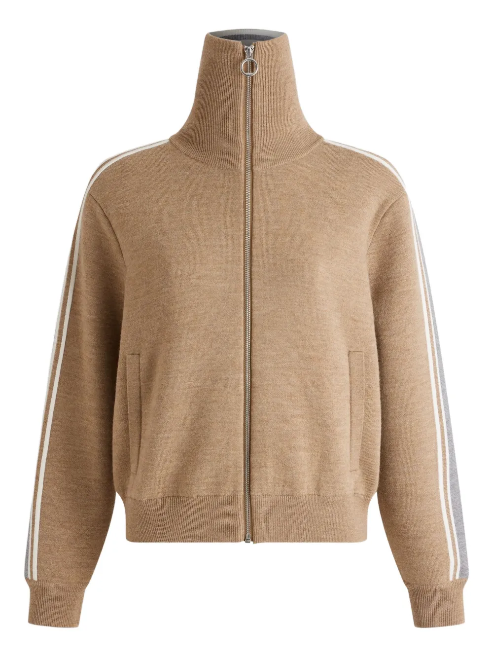 

Кардиган на молнии с отделкой в полоску Fusalp, нейтральный