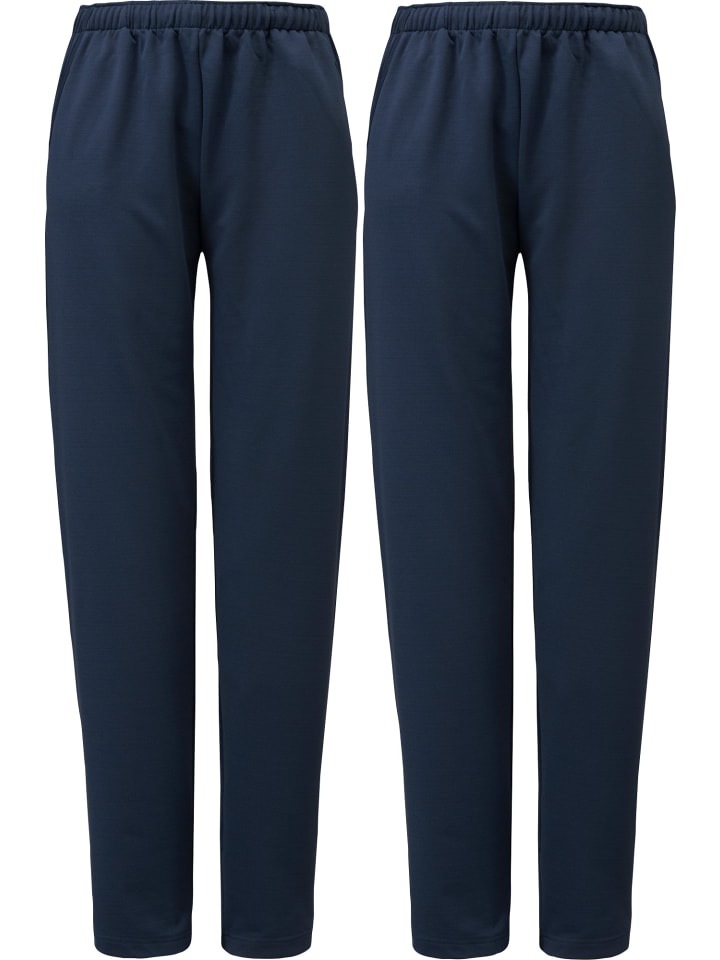 

Erwin Müller Спортивные брюки для отдыха, длинные, комплект из 2 штук, темно-синего цвета