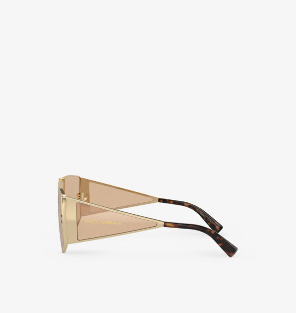 Солнцезащитные очки Dg2305 в металлической прямоугольной оправе Dolce & Gabbana, золотой — фото 3